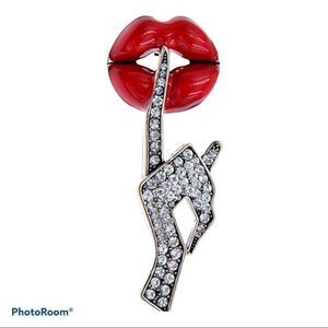 RED LIPS BROOCH— SHHH!‎